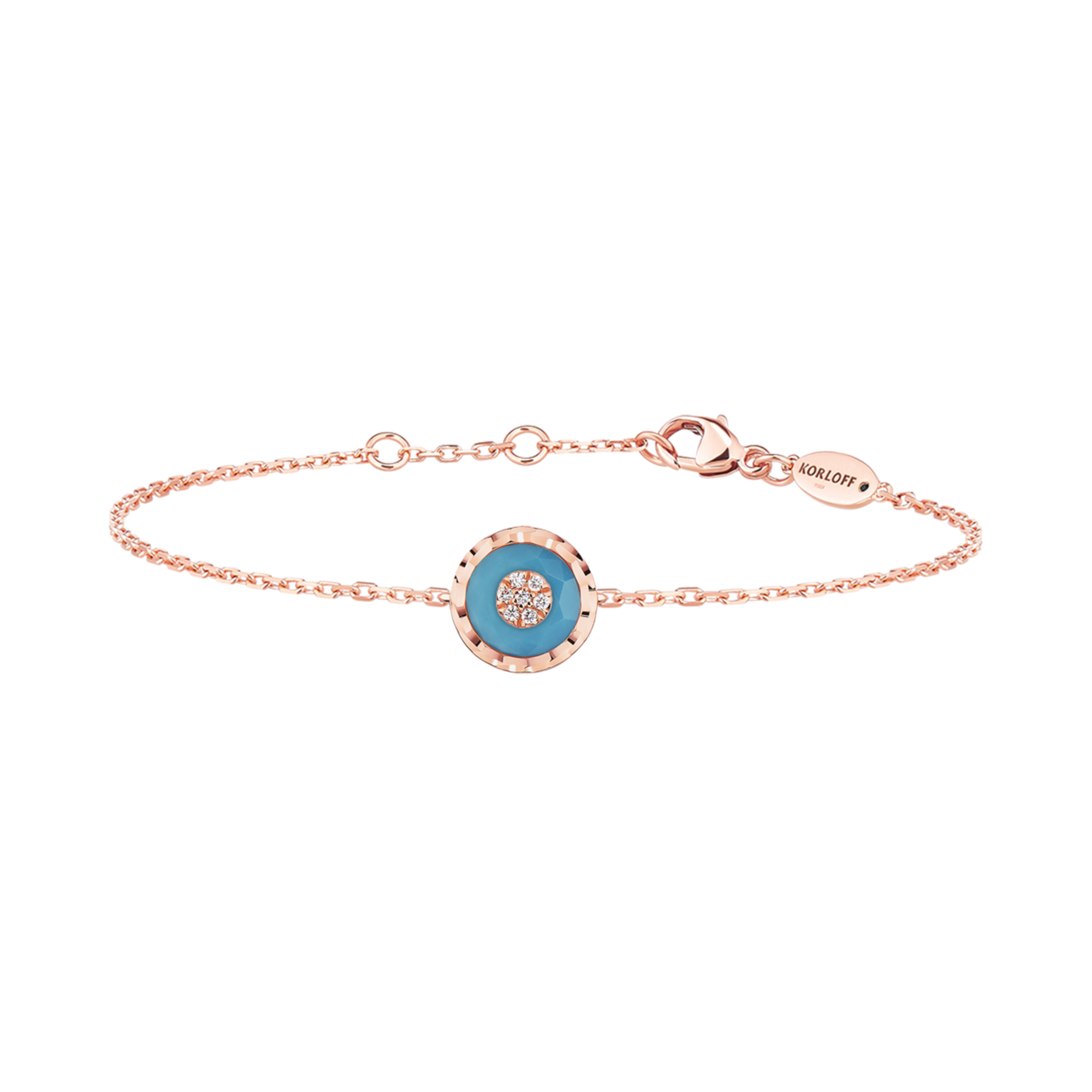 Korloff Je Play JL-JJPB02 Bracciale oro rosa diamanti turchese
