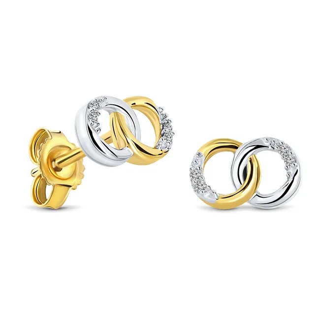 Miore Earrings Orecchini Bicolore Oro 9 Kt