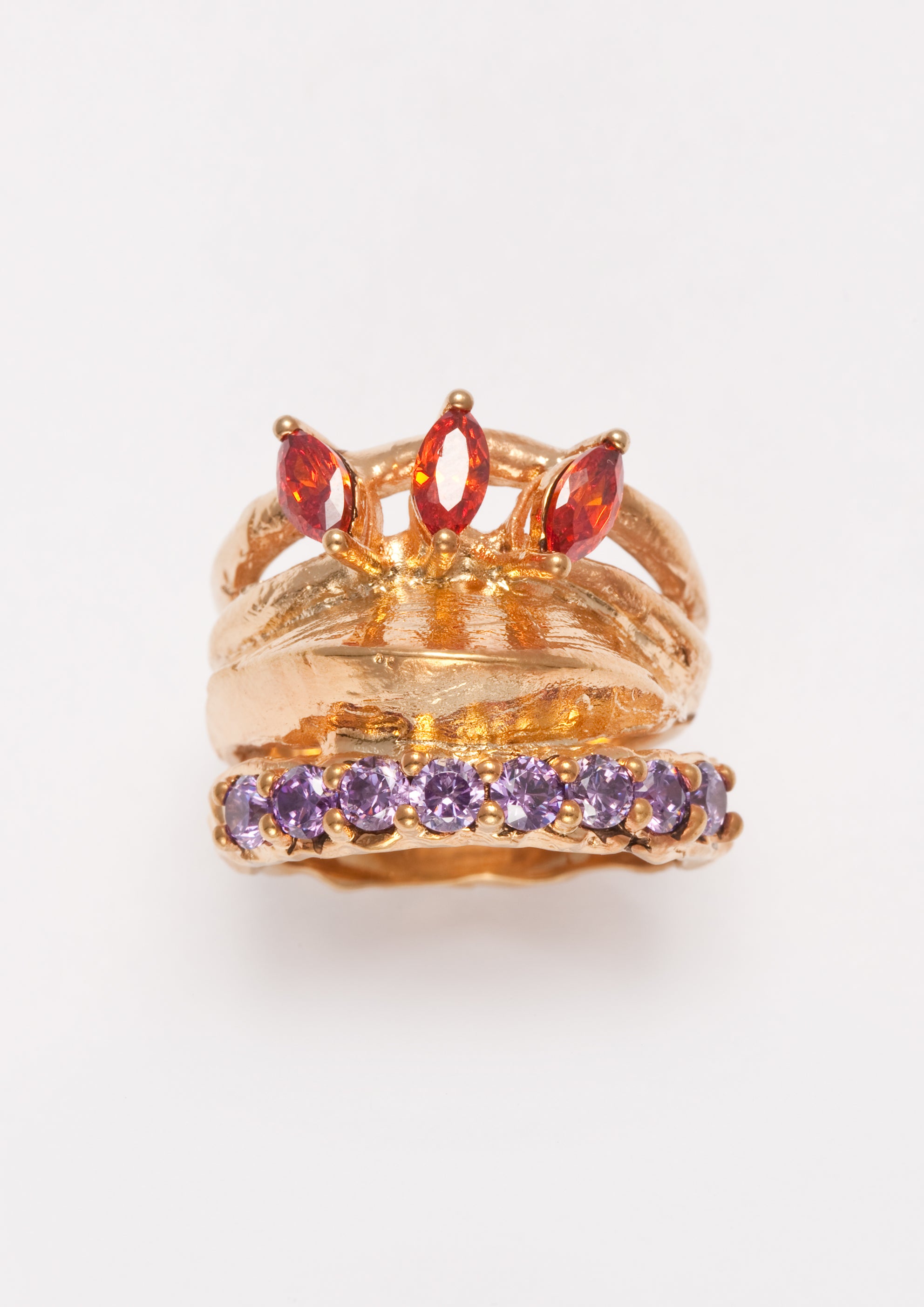 Voodoo Jewels Bold Shapes Aelysium anello bronzo dorato marquise