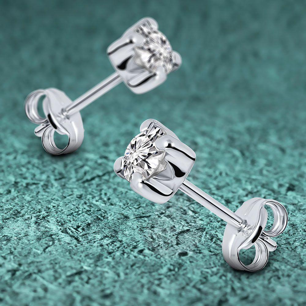 Miore Earrings Orecchini oro bianco zirconia 9kt