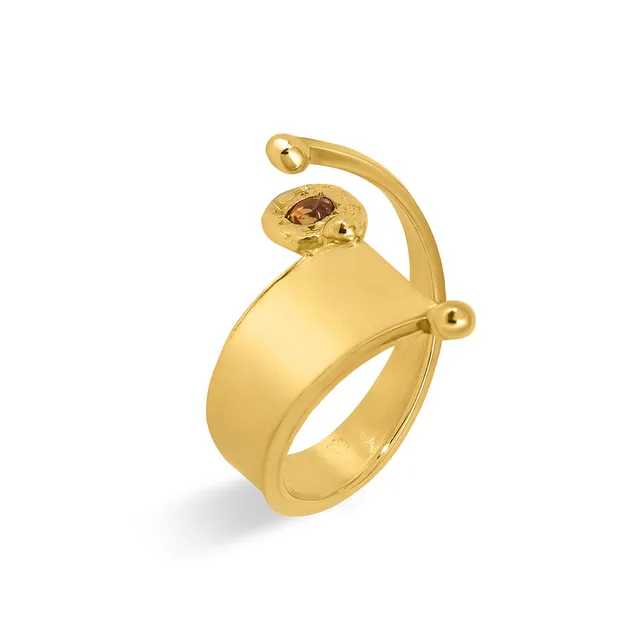 Giulia Iosco Holy Galaxy anello scultoreo volume pieno