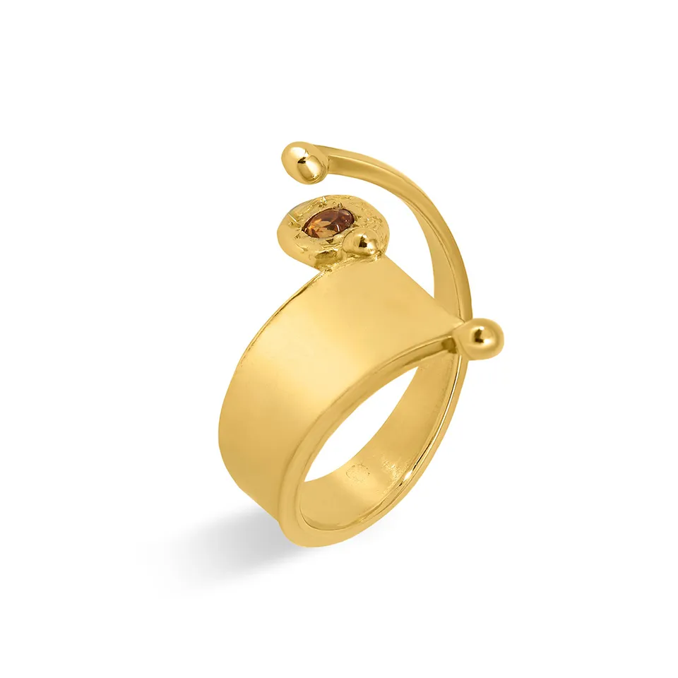 Giulia Iosco Holy Galaxy anello scultoreo volume pieno