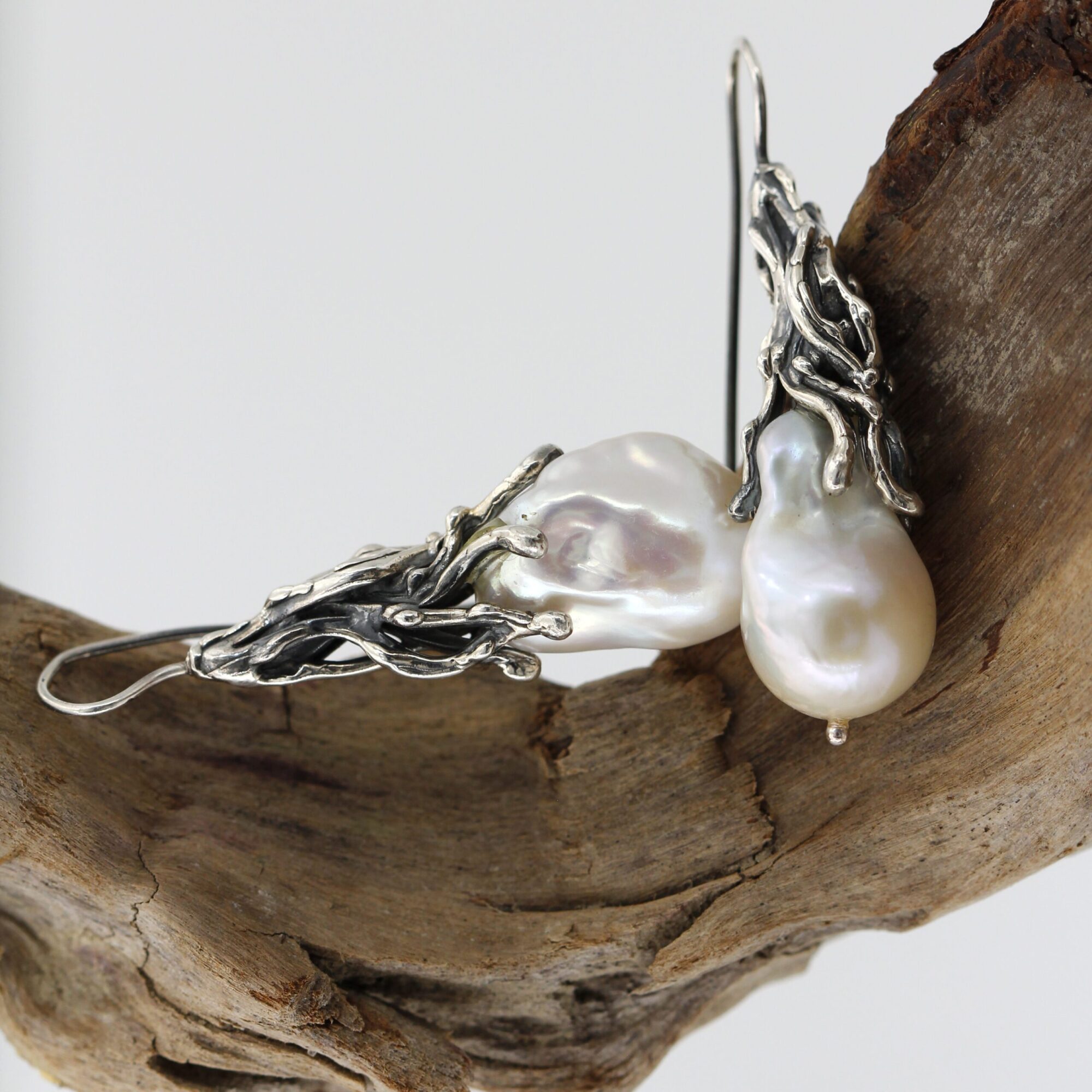 Anna Gioielli Orecchini perle barocche argento 15x20 mm