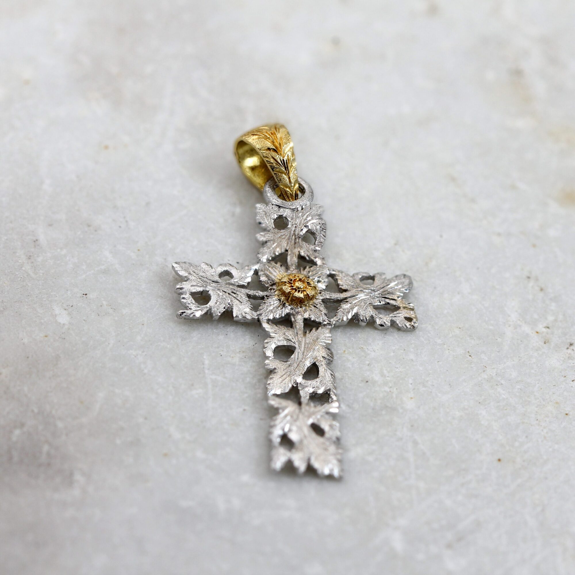 Anna Gioielli Fiorentino pendente croce oro 18kt 4,30 g