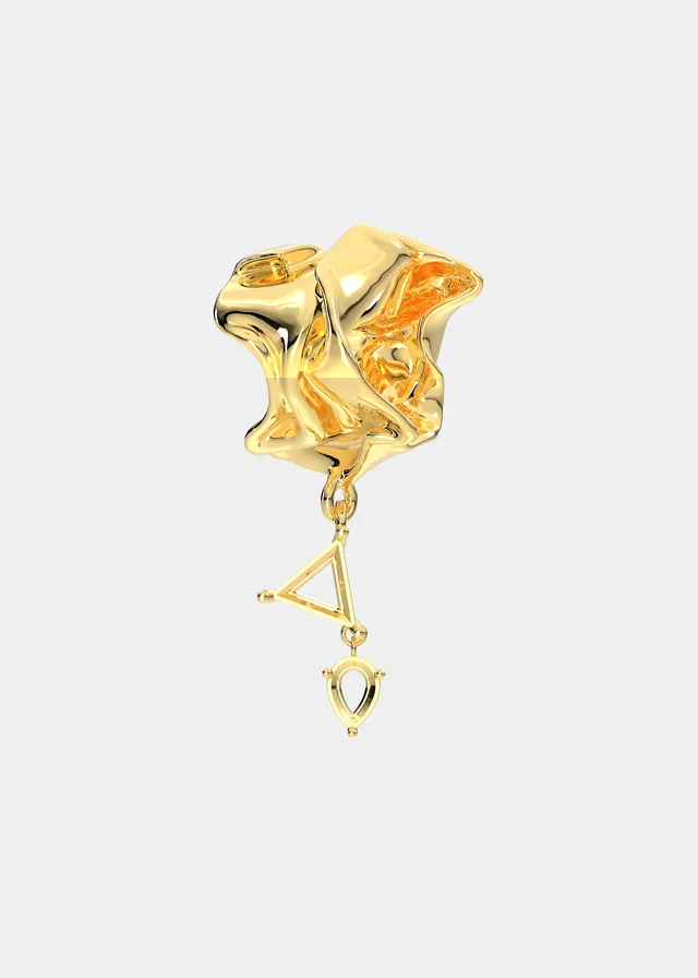 Voodoo Jewels Bold Shapes Alma earcuff bronzo dorato argentato