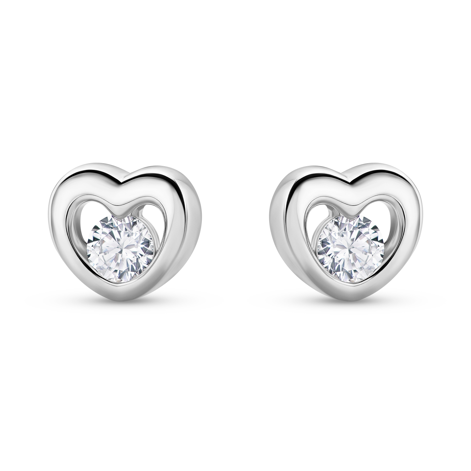 Miore Orecchini Argento 925 Zirconia Bianca