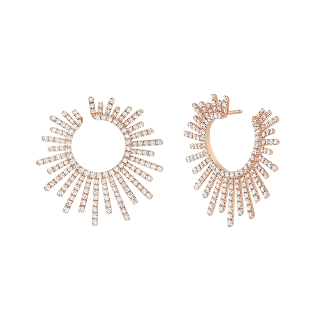 Korloff Divine Fougue Créoles orecchini oro rosa diamanti