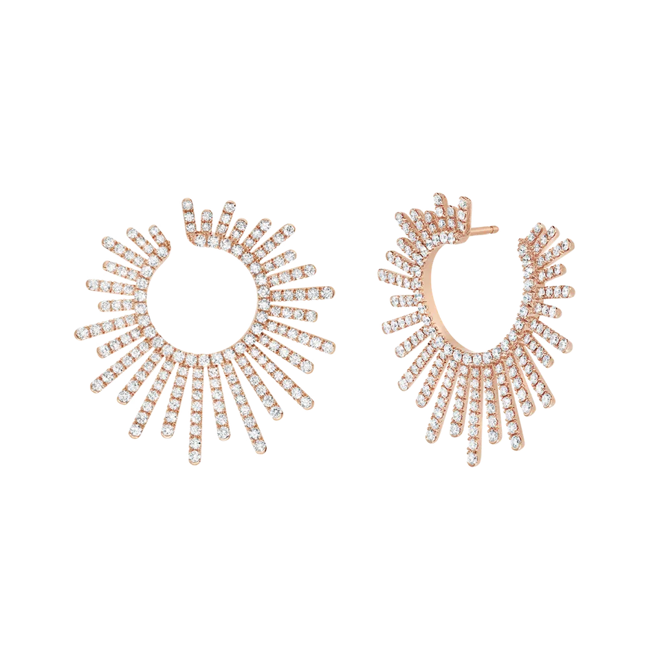 Korloff Divine Fougue Créoles orecchini oro rosa diamanti