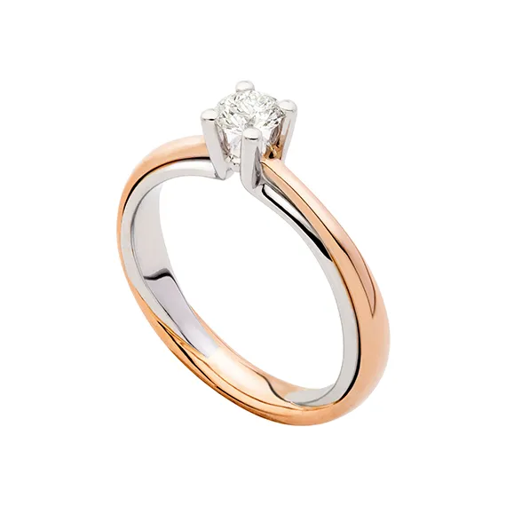 Polello Sì Lo Voglio Anello Solitario oro bianco diamante