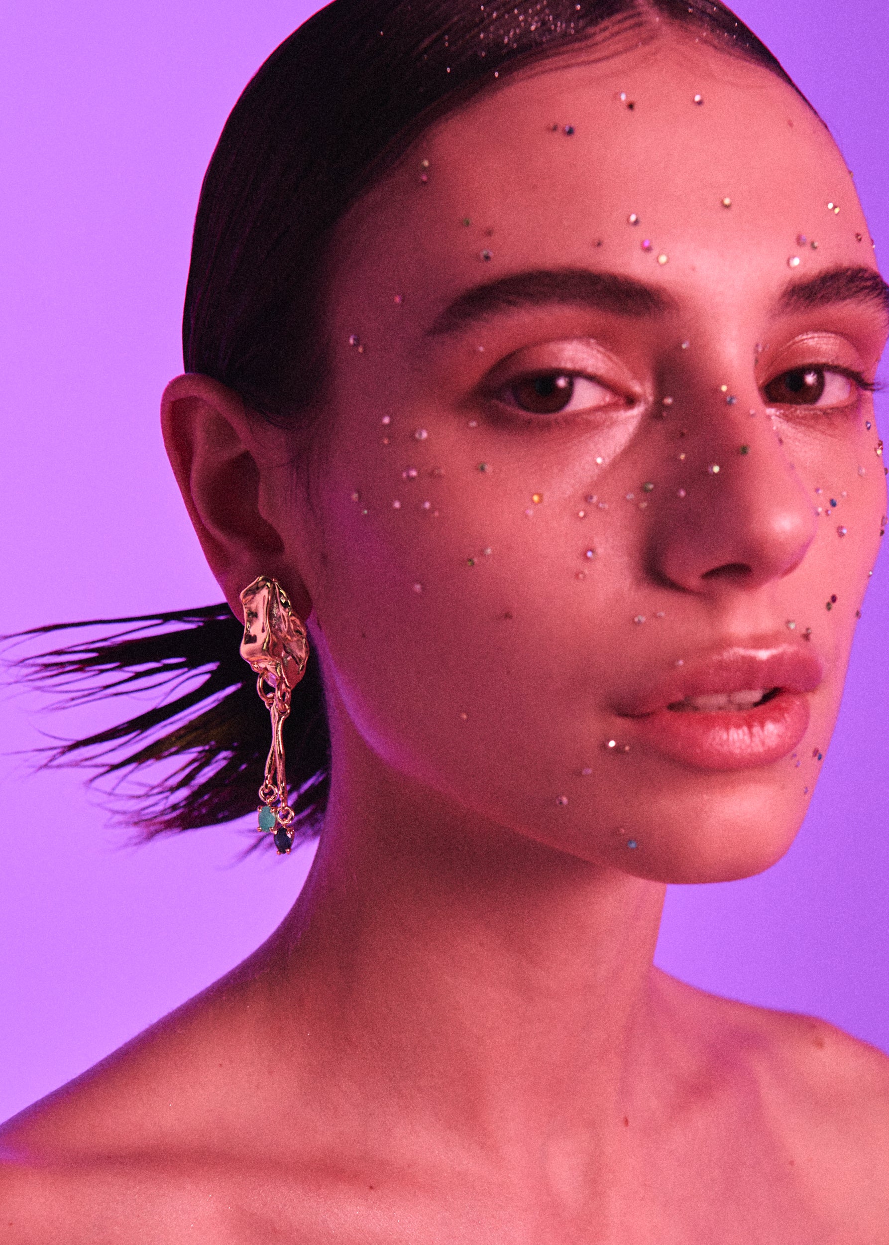 Voodoo Jewels Bold Shapes Eldorado orecchini oro pietre