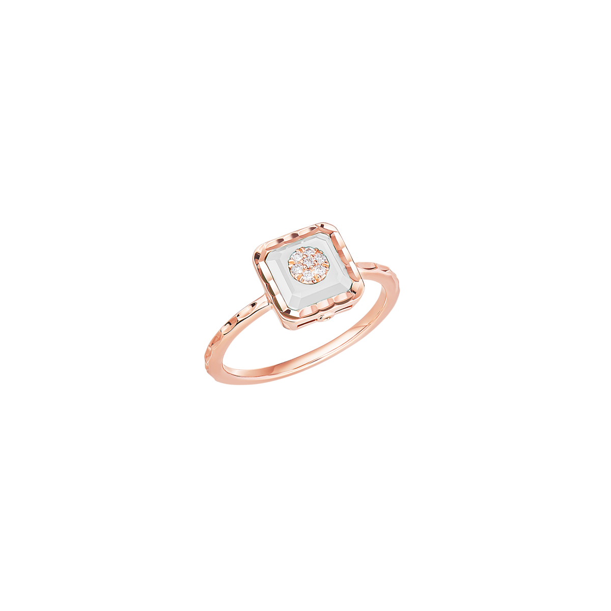 Korloff Je Play JJPR01 Anello Oro Rosa Diamanti Madreperla