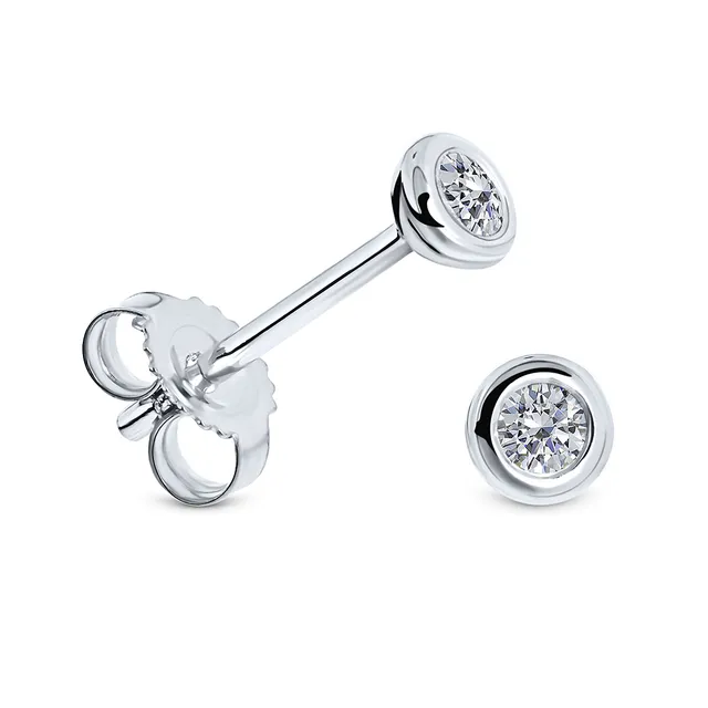 Miore Orecchini Oro Bianco 9 Kt 375