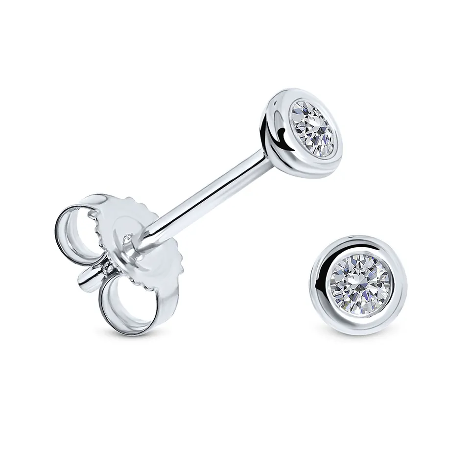 Miore Orecchini Oro Bianco 9 Kt 375