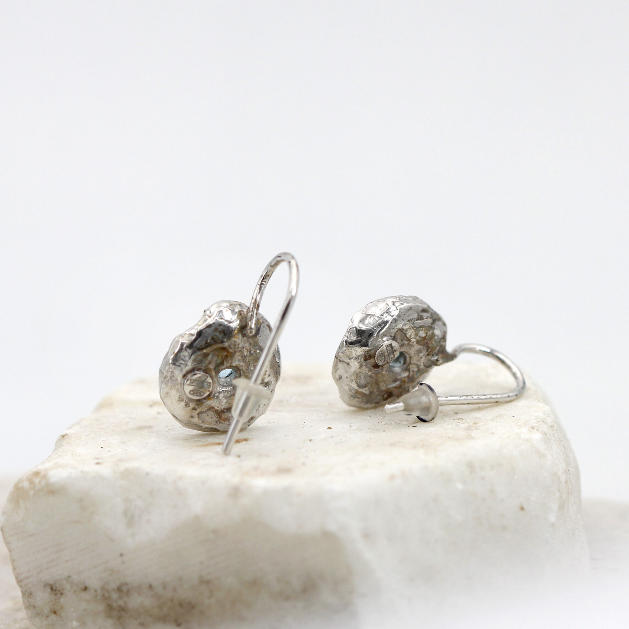 Anna Gioielli Winter Flower Orecchini Argento Topazio Blu
