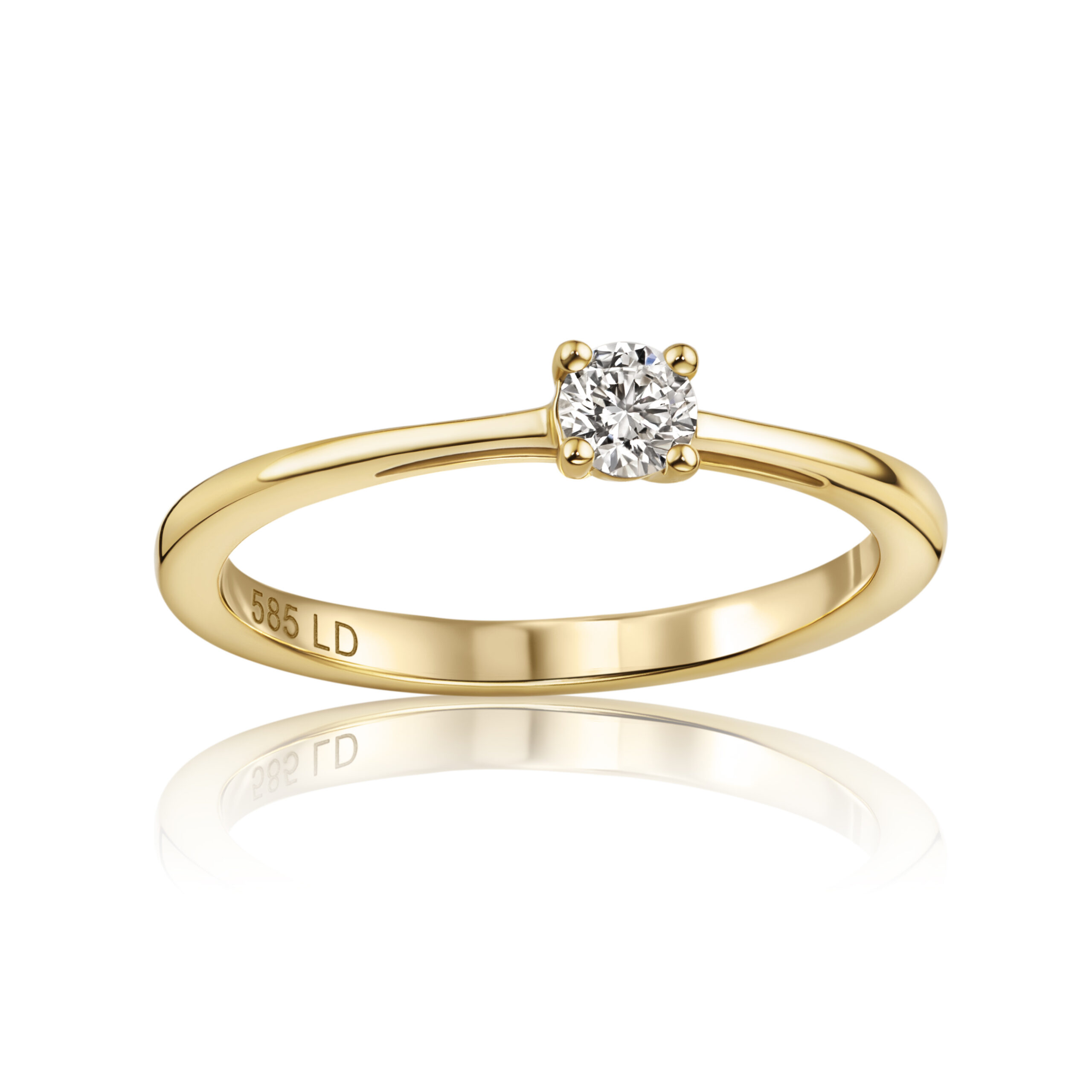MIORE anello oro giallo 14kt 585 donna