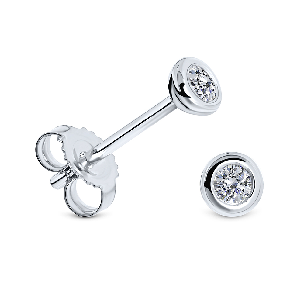 Miore Orecchini Oro Bianco 9 Kt 375