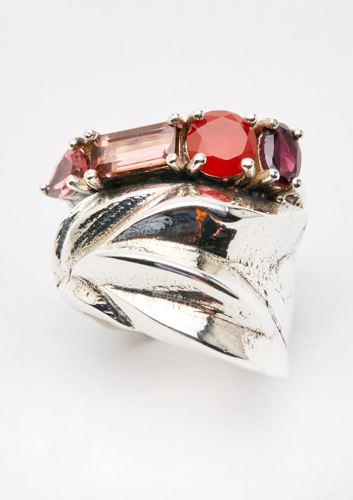 Voodoo Jewels Bold Shapes Rara Anello Tormaline Granato