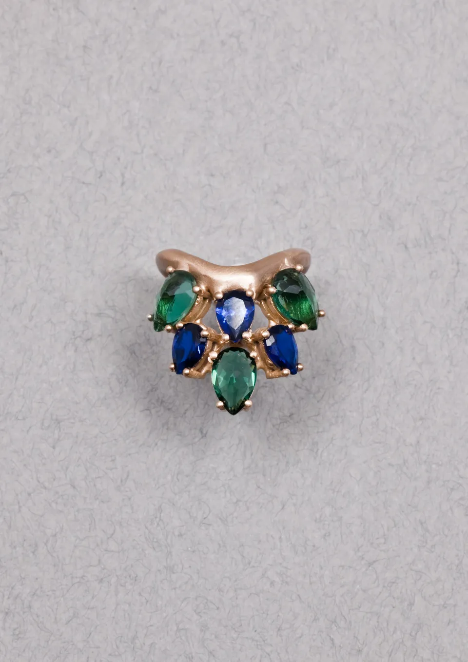 Voodoo Jewels Bold Shapes Morning Rain anello bronzo goccia