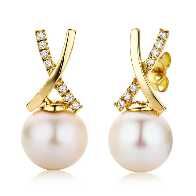 MIORE Orecchini oro giallo 18kt perla coltivata