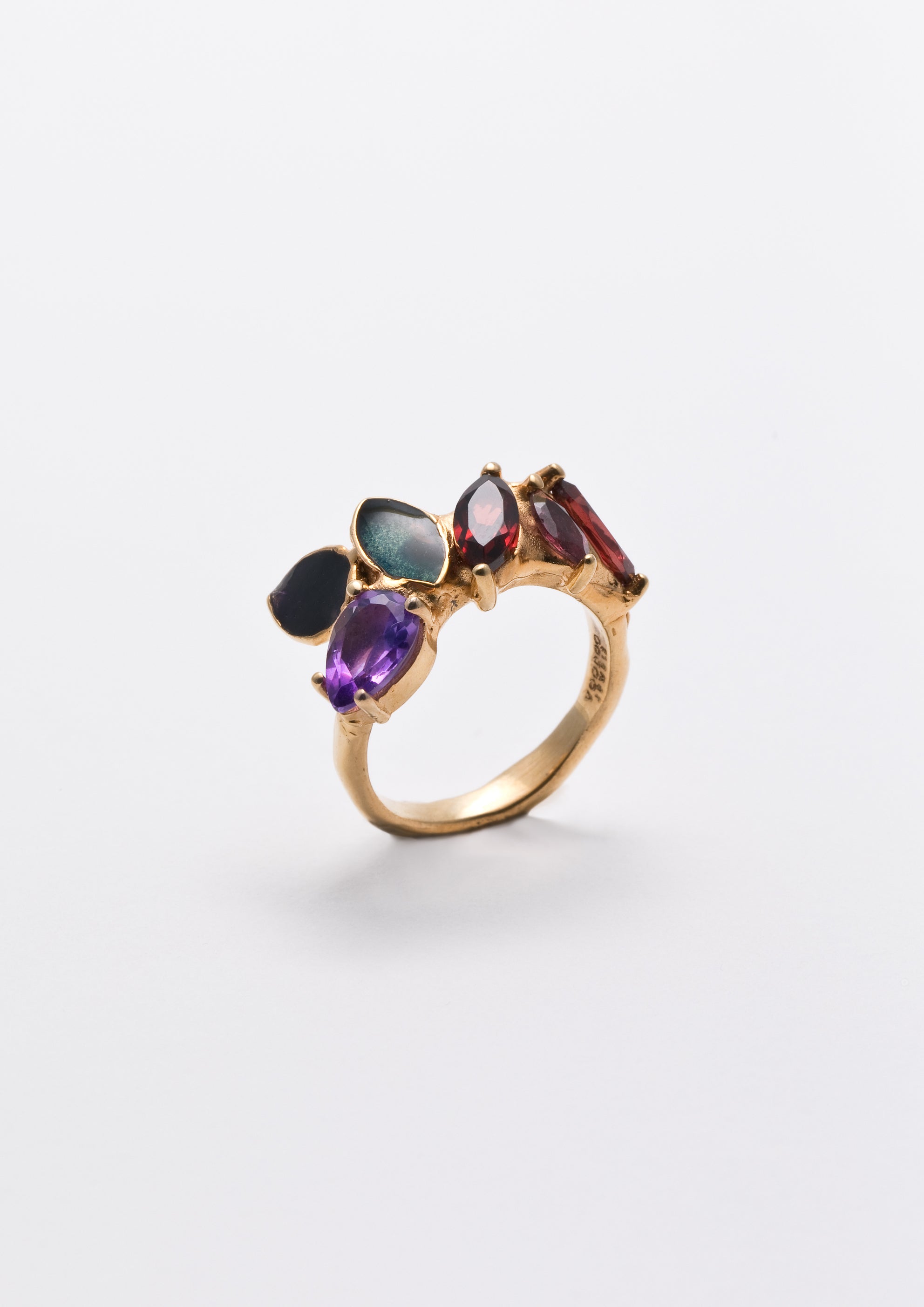 Voodoo Jewels Dhara anello argento dorato tormaline