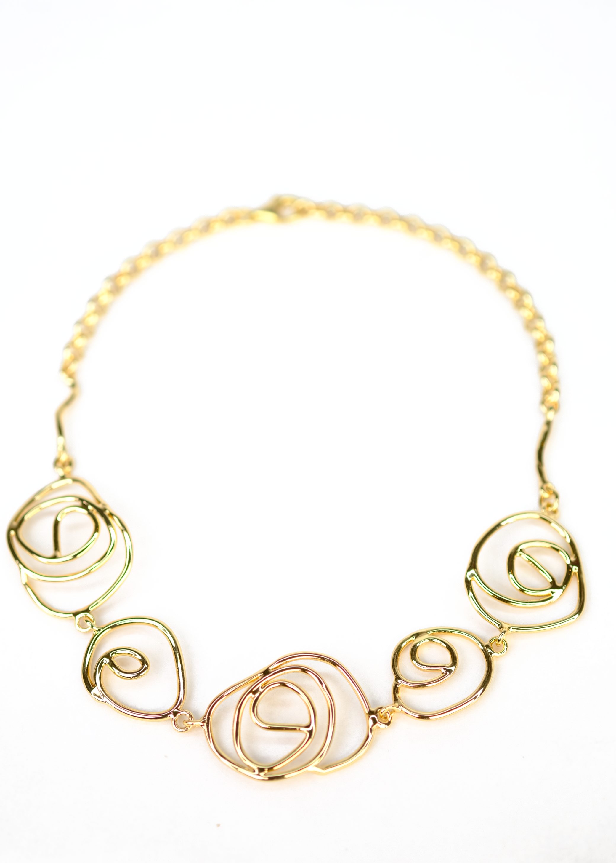 Voodoo Jewels Bold Shapes Multi Sun collana bronzo placcato oro