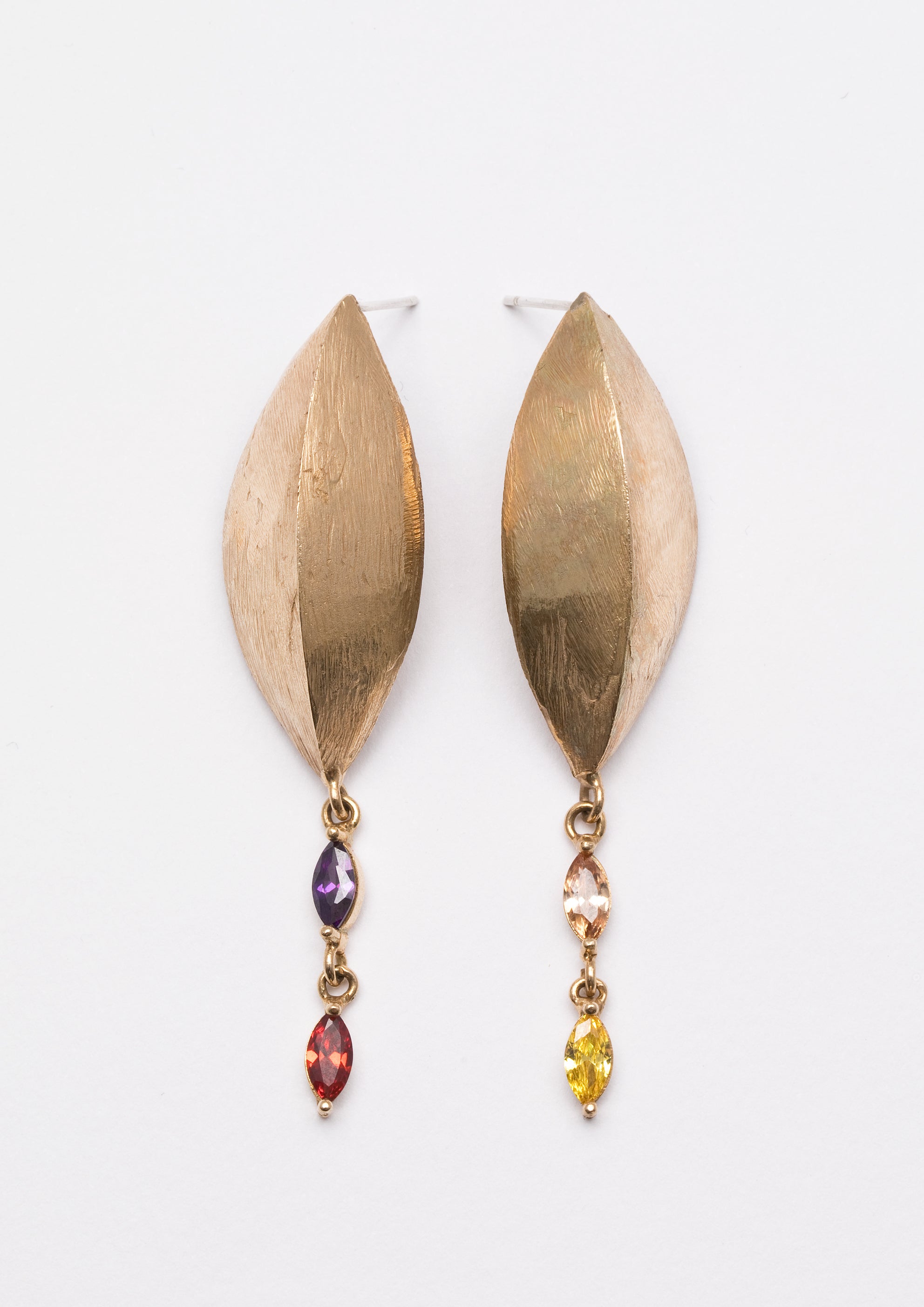 Voodoo Jewels Bold Shapes Evan orecchini bronzo giallo pietre