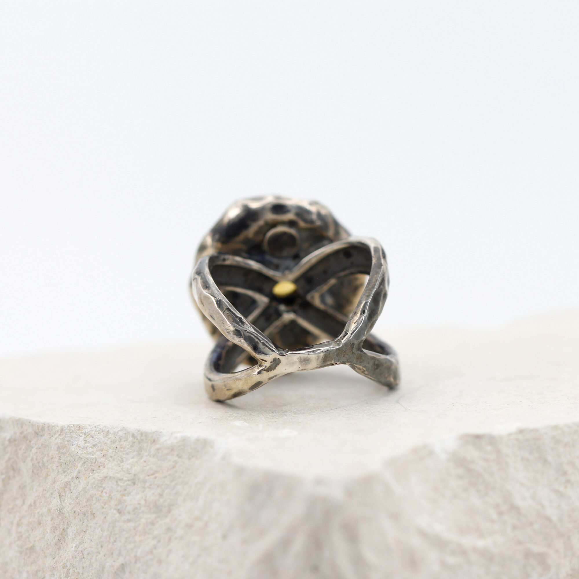 Anna Gioielli Winter Flower Anello Argento Quarzo Citrino