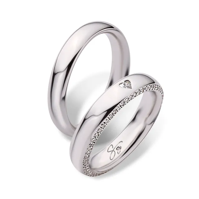 Polello Si Lo Voglio Fedi in Oro Bianco 18kt