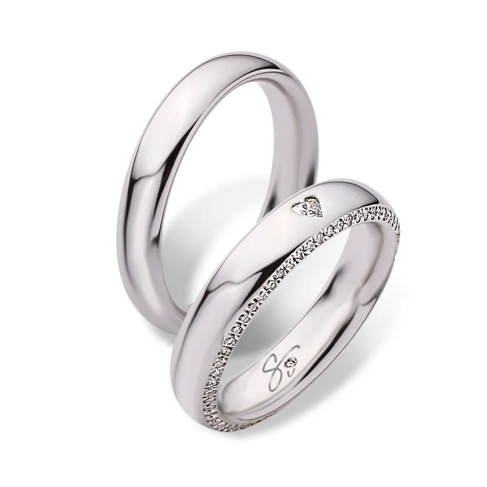 Polello Si Lo Voglio Fedi in Oro Bianco 18kt