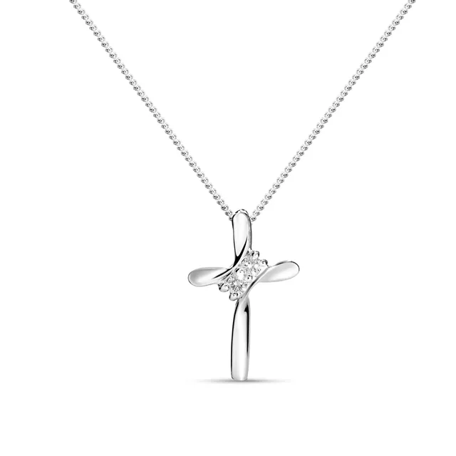 Miore Necklace Collana Oro Bianco 14KT Semplice