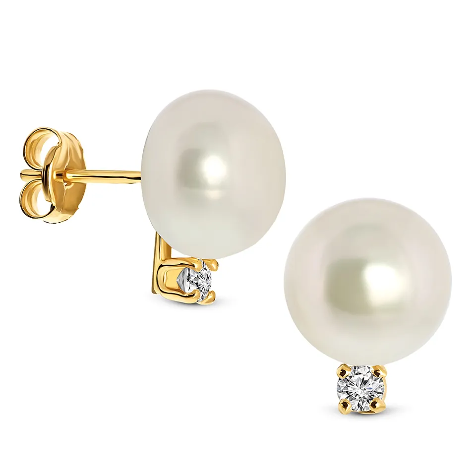 Miore Earrings Orecchini Oro Giallo 14Kt Perla
