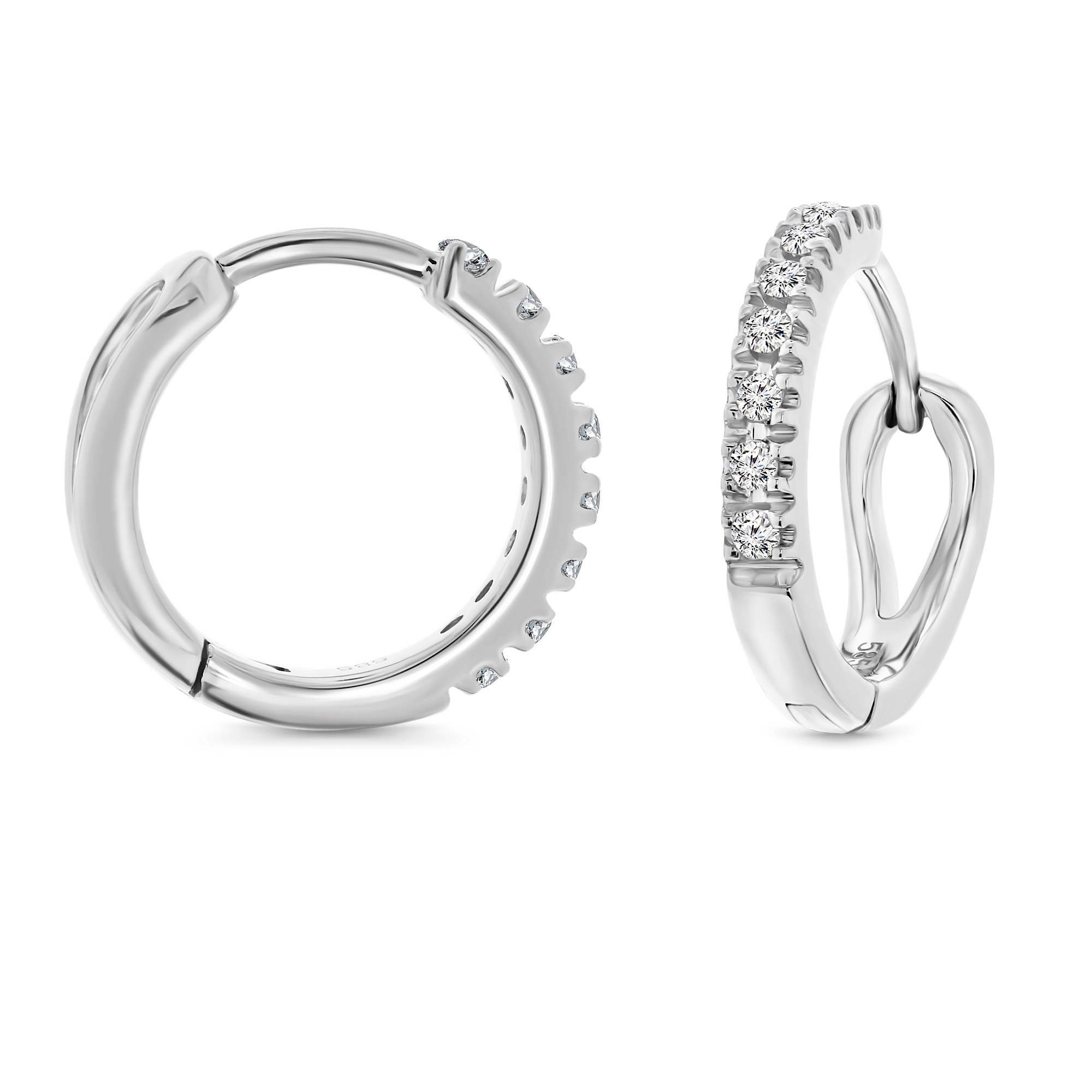 Miore Earrings orecchini oro bianco 14kt senza pietre