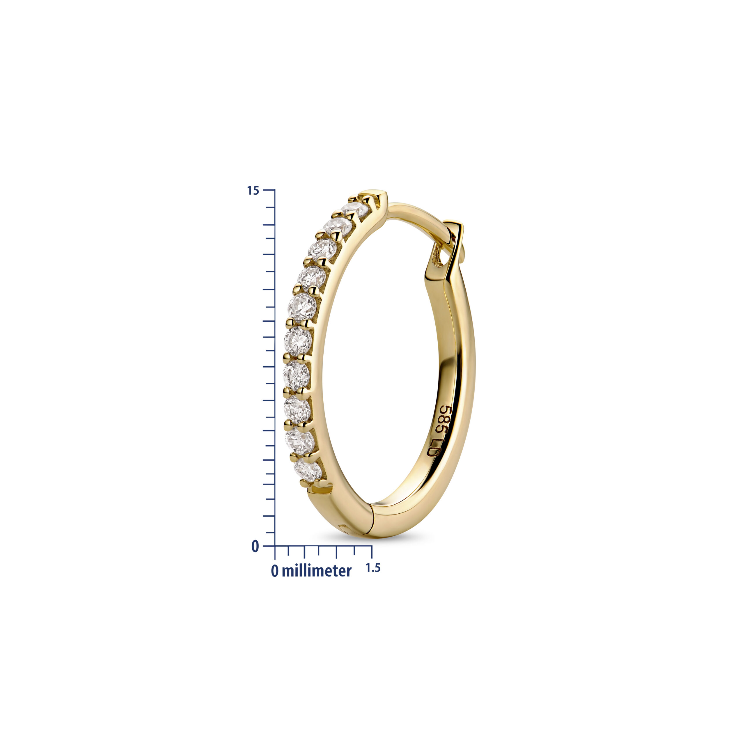 Miore Orecchini Oro Giallo 14KT 585