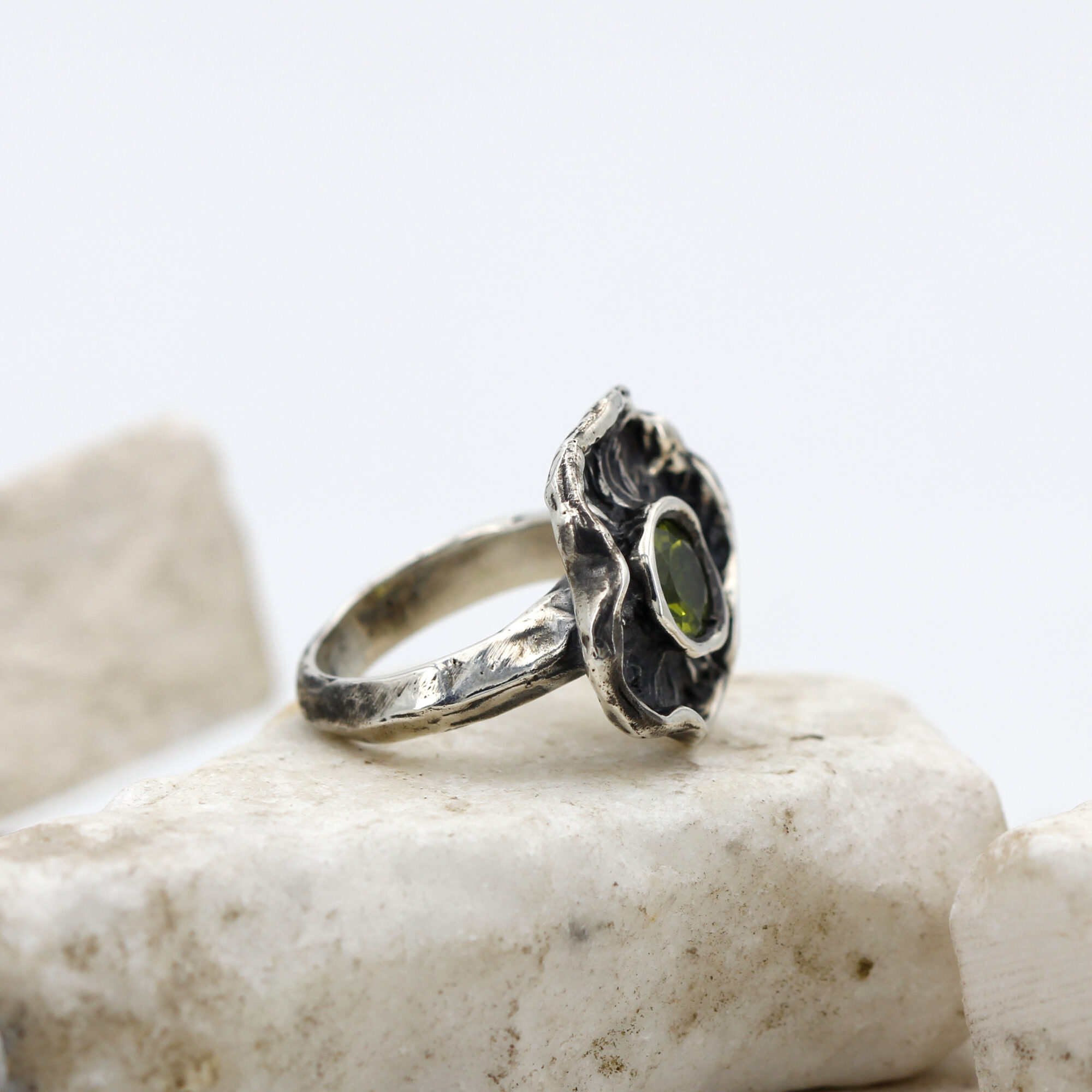 Anna Gioielli Anelli anello argento 925 peridoto fiore