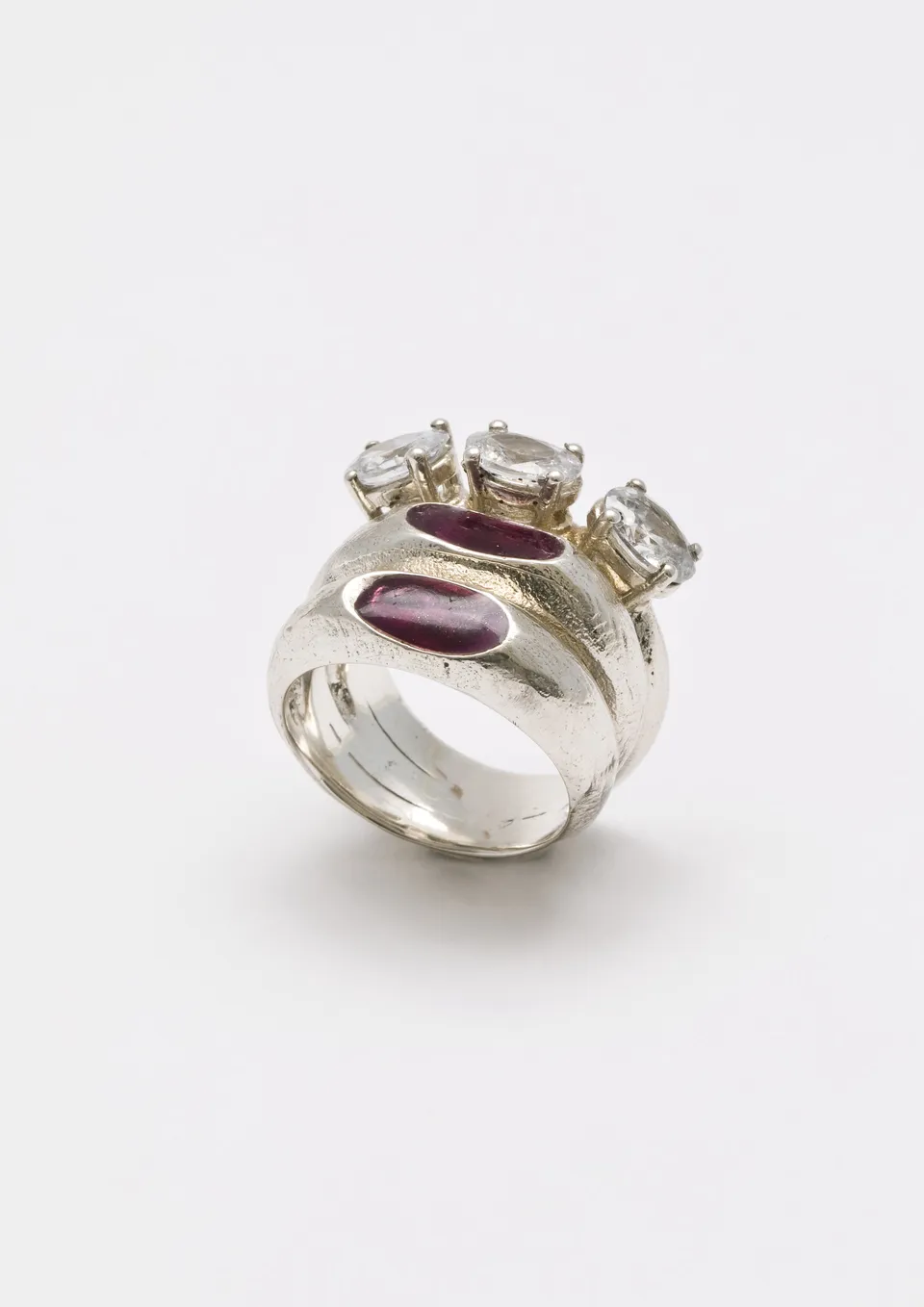 Voodoo Jewels Bold Shapes Aesun anello argento pietre semipreziose