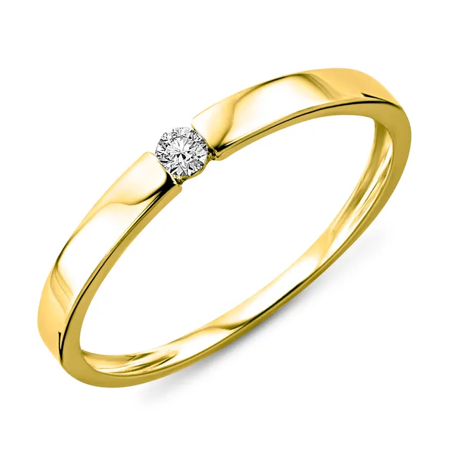 Miore Ring Anello Oro Giallo 9Kt Senza Pietra