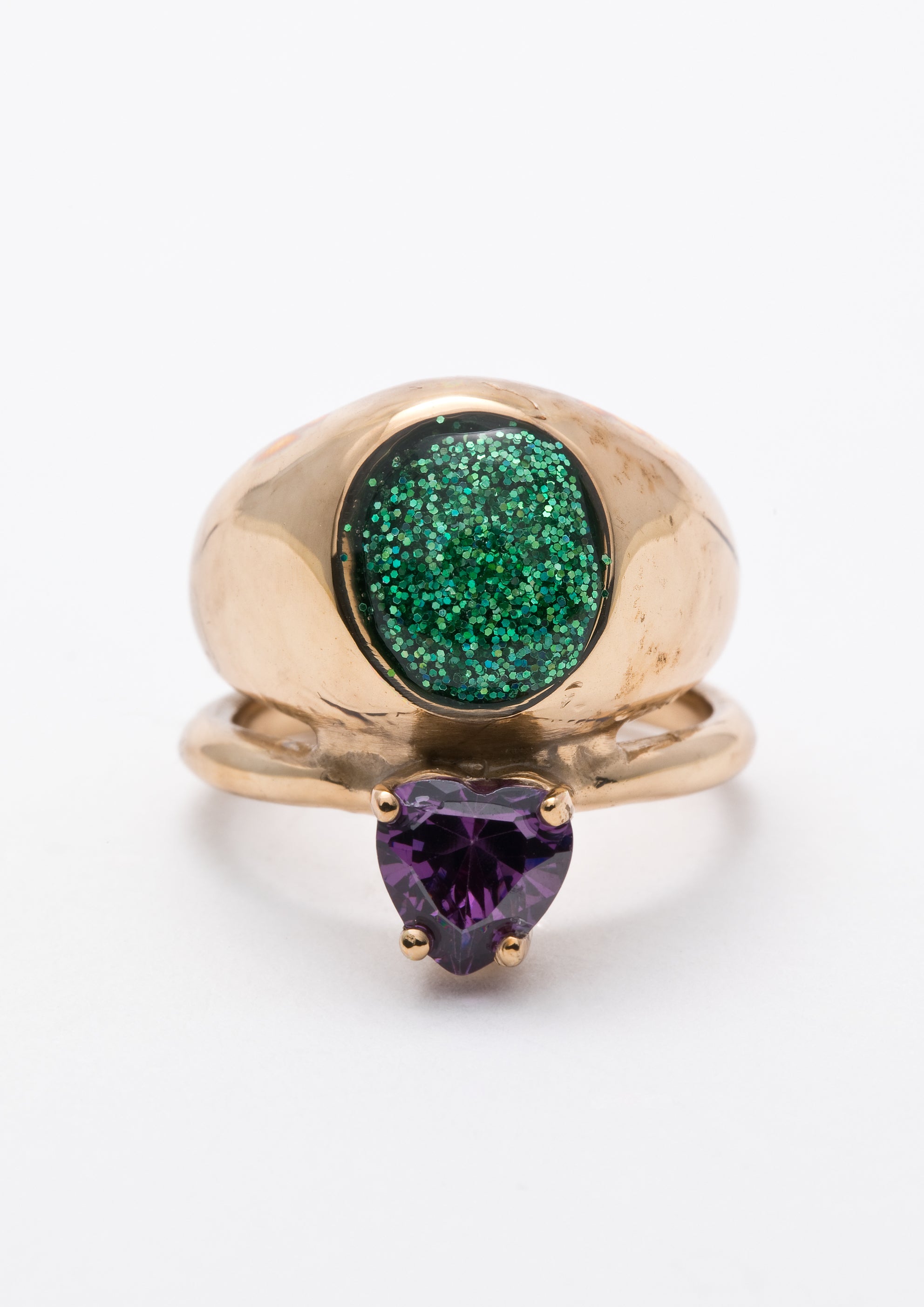 Voodoo Jewels Sigilla Purple Sigillum anello cuore viola
