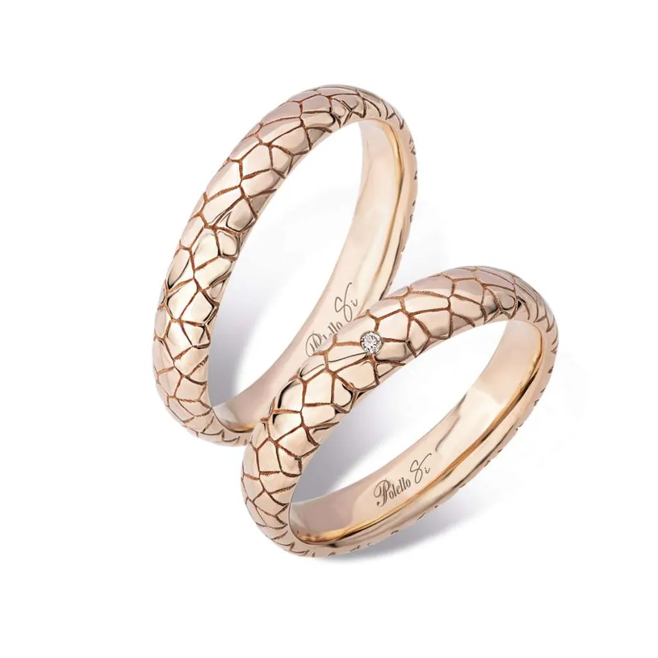 Polello Si Lo Voglio fedi in oro rosa