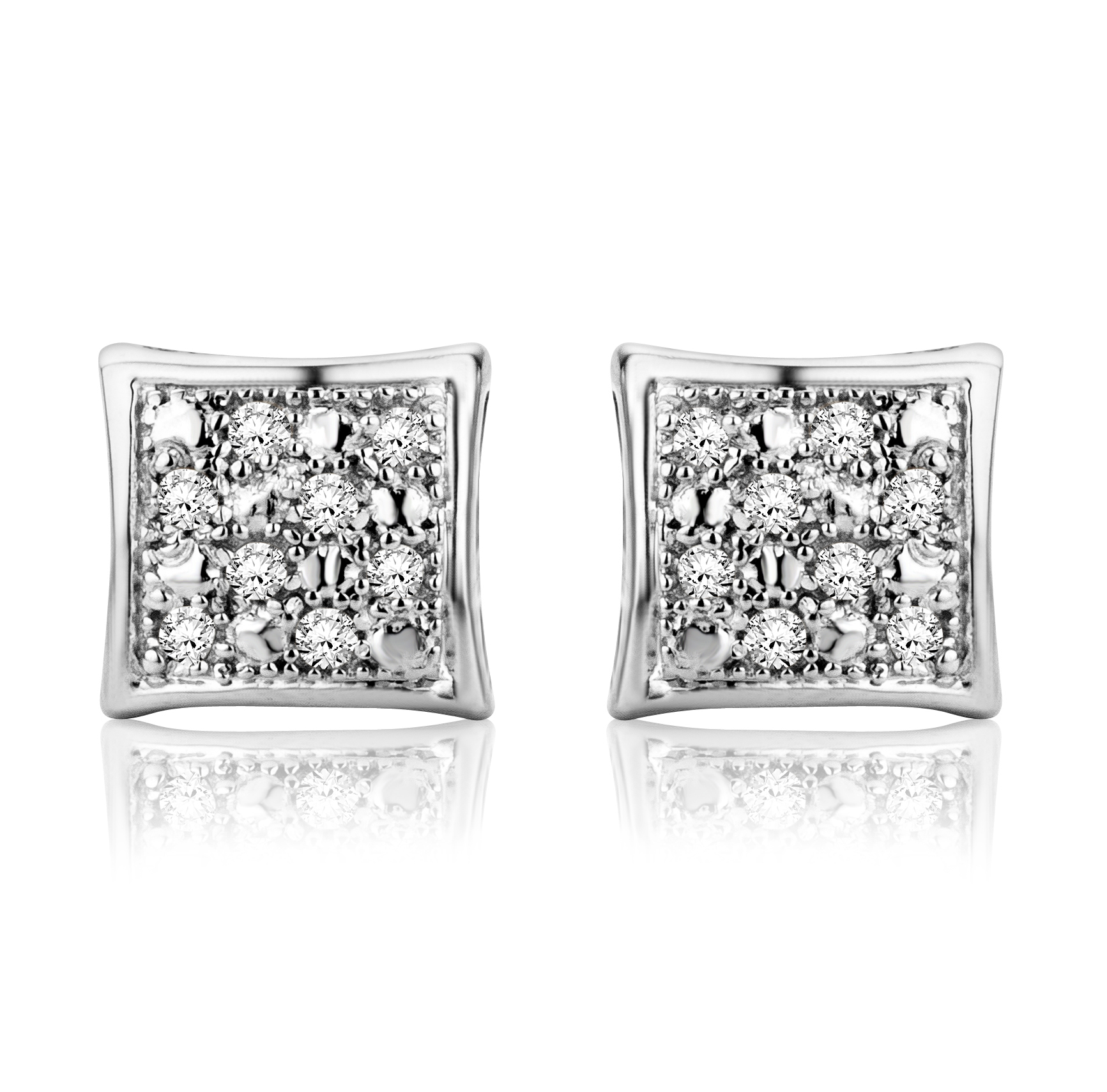 Miore Earrings Orecchini Oro Bianco 9Kt 375