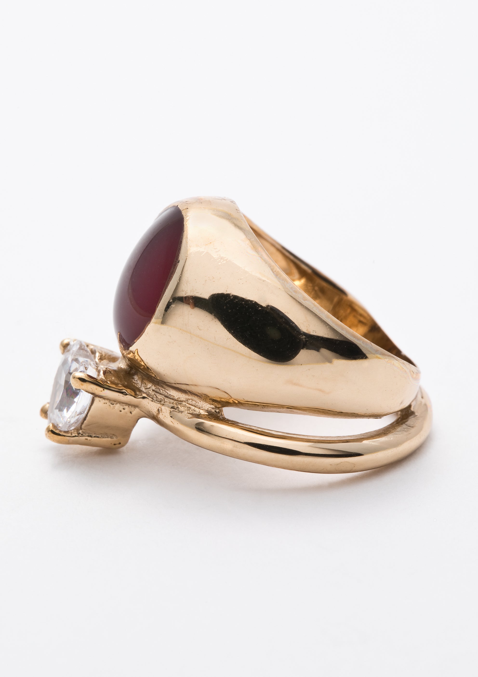 Voodoo Jewels Sigilla Sigillum anello cuore bronzo dorato