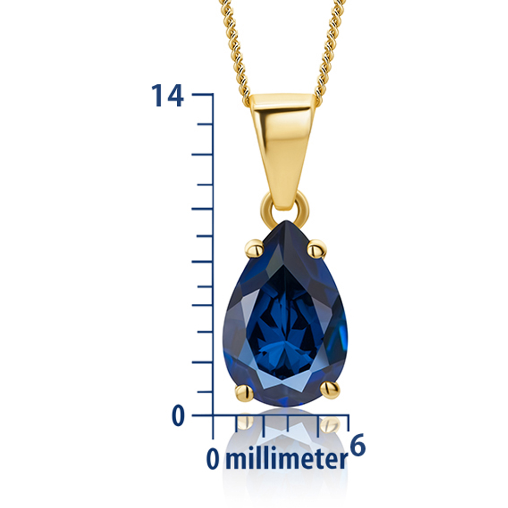 Miore Necklace Collana Oro Giallo Zaffiro 9KT