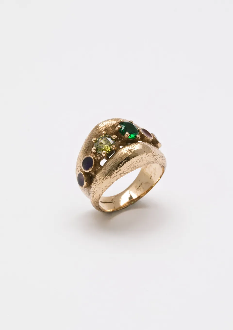 Voodoo Jewels Bold Shapes Tage anello oro pietre tonde