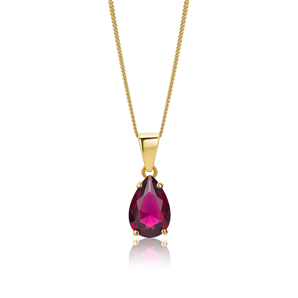 Miore Necklace Collana Oro Giallo 9KT Rubino