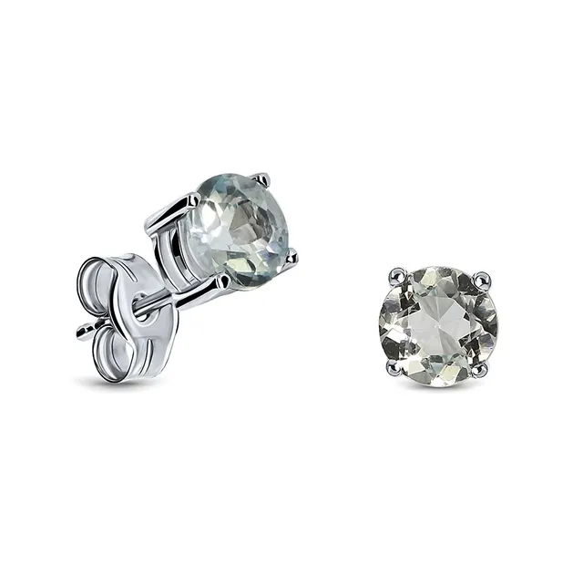 Miore Earrings Orecchini oro bianco 9Kt topazio blu