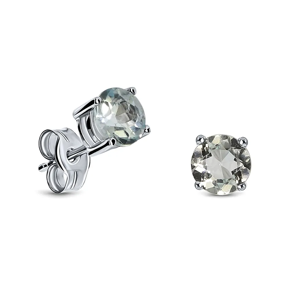 Miore Earrings Orecchini oro bianco 9Kt topazio blu