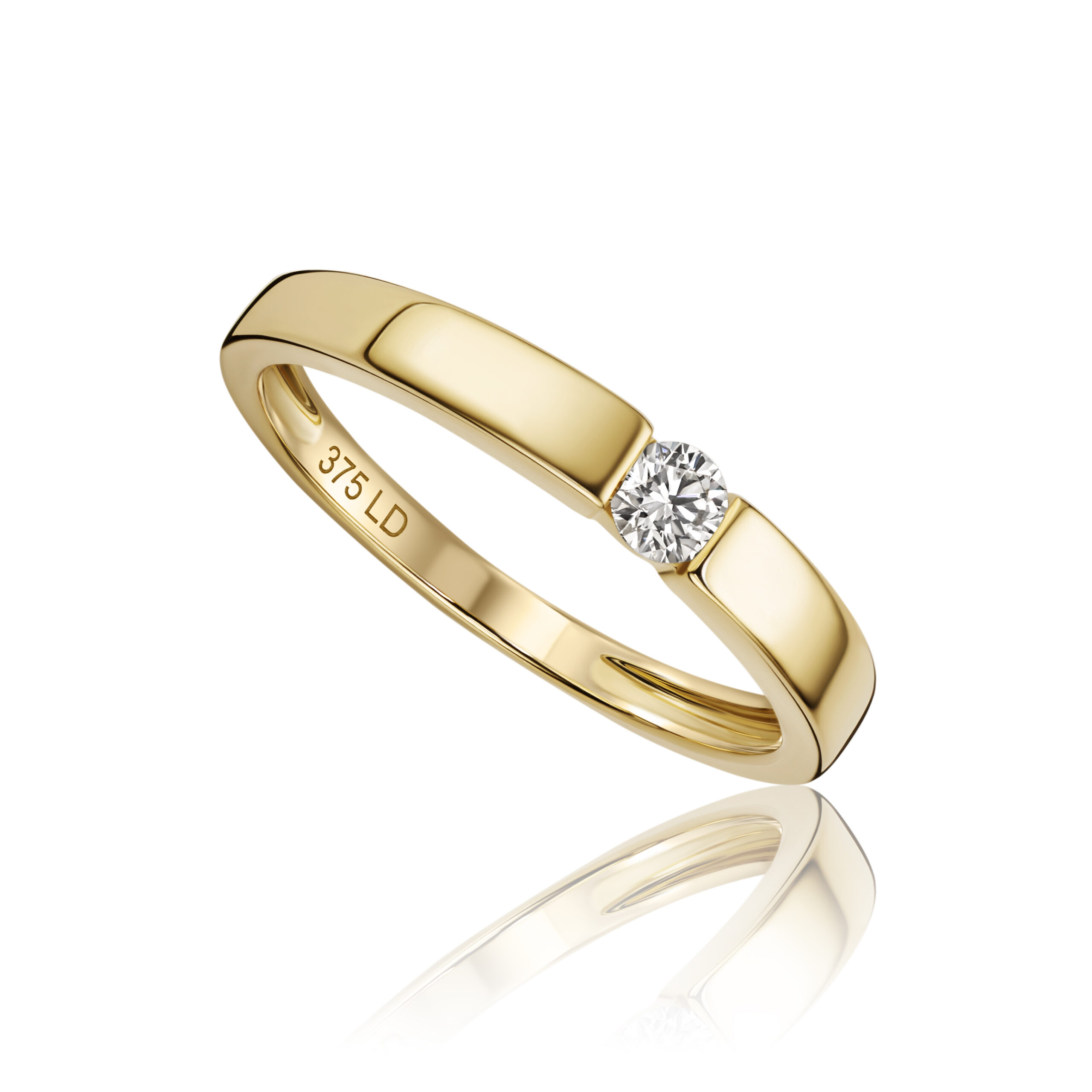 Miore Anello Oro Giallo 9Kt 375