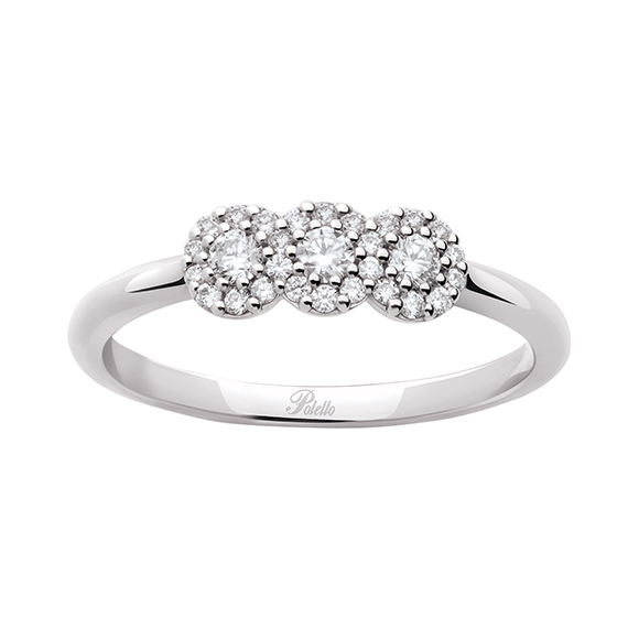 Polello Ada Anello Trilogy Oro con Diamanti