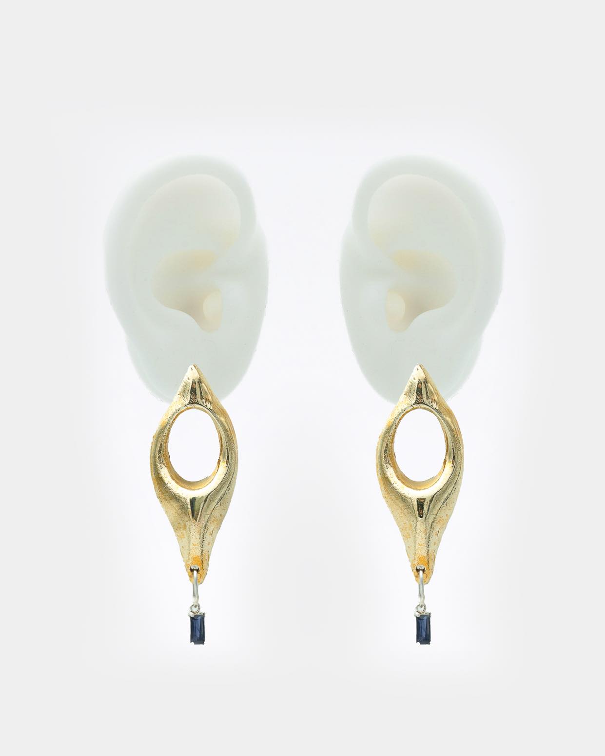 Voodoo Jewels Bold Shapes Leda orecchini bronzo iolite blu