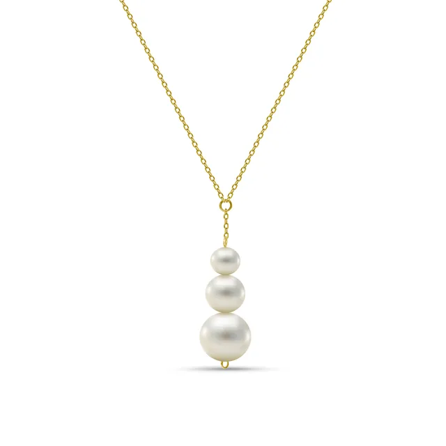 Miore Collana Perle Oro Giallo 14Kt 585 Donna