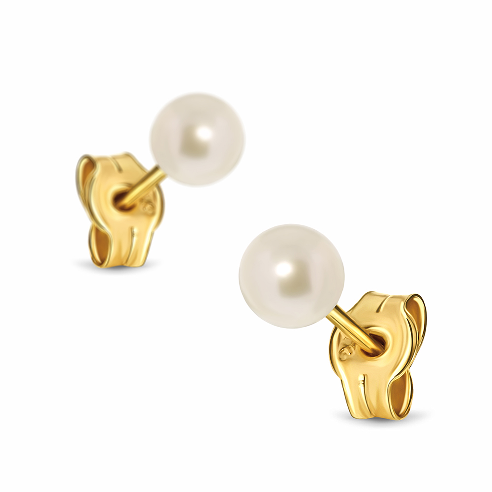 Miore Earrings Orecchini Oro Giallo Perla Coltivata 9KT